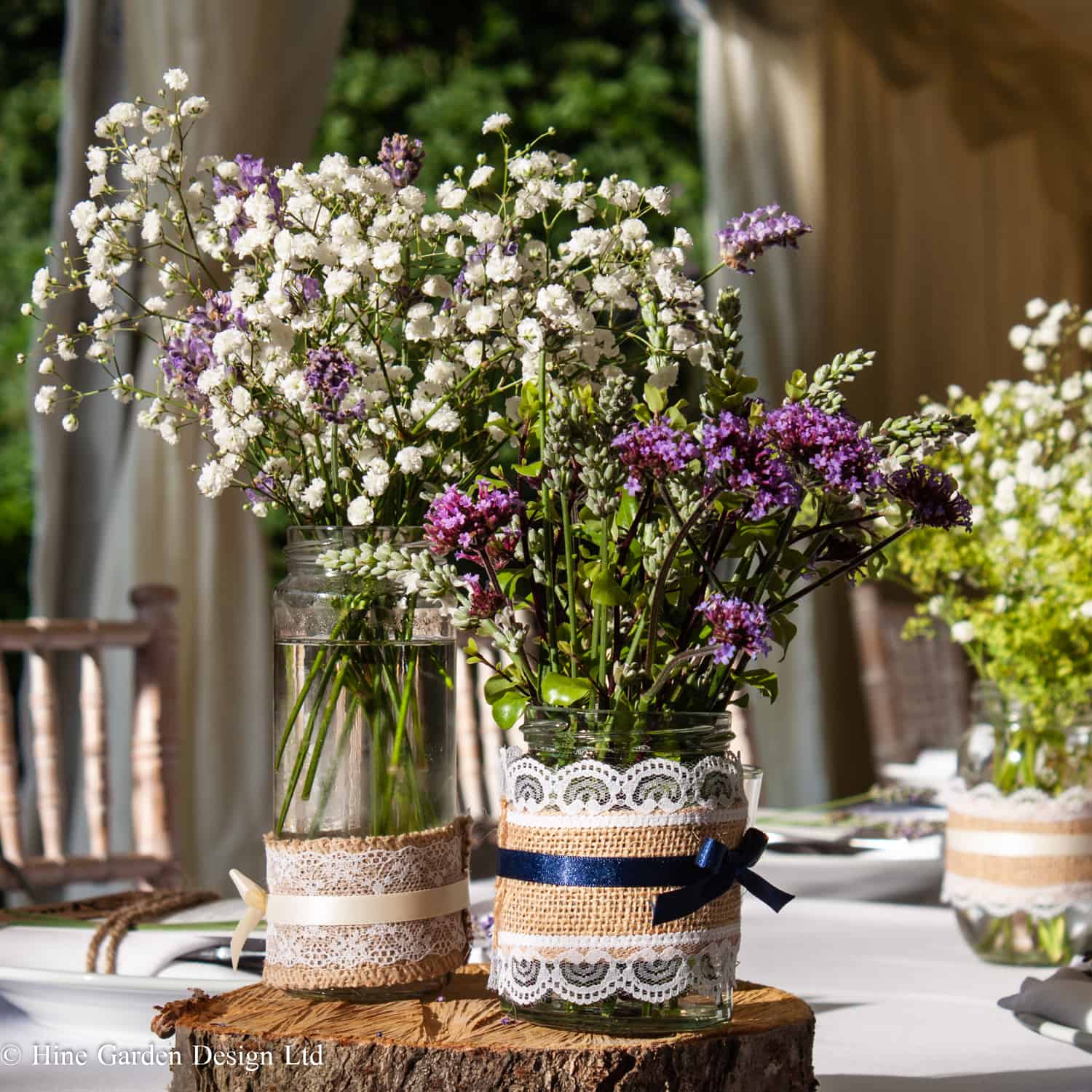 wedding table floral arrangements in Buckinghamshire